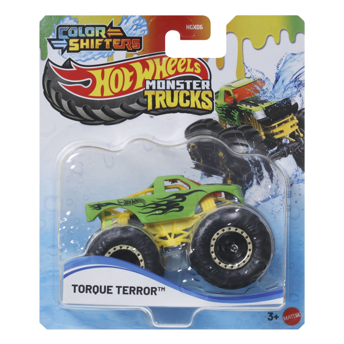 HOT WHEELS MONSTER TRUCK CAMION TORQUE TERROR CU CULORI SCHIMBATOARE SCARA 1 LA 64 [1]