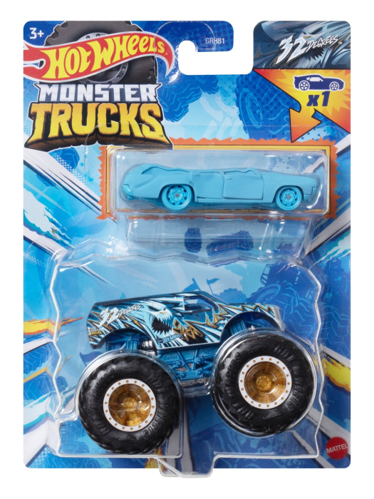 HOT WHEELS MONSTER TRUCK SI MASINUTA METALICA 32 DEGREES [1]