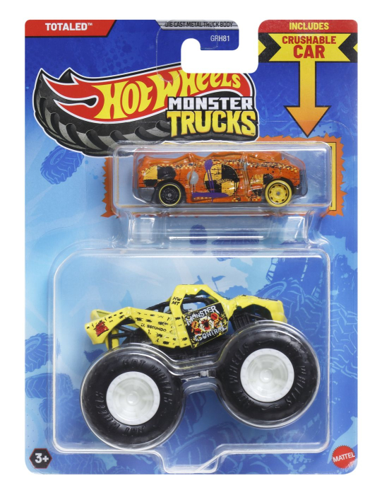 HOT WHEELS MONSTER TRUCK SI MASINUTA METALICA TOTALED [1]