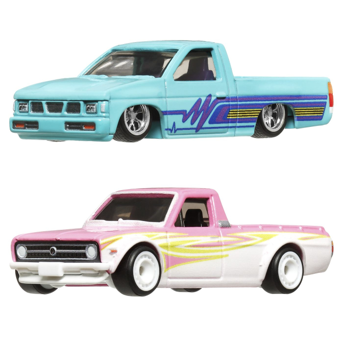 HOT WHEELS PREMIUM SET 2 MASINUTE METALICE DATSUN SUNNY TRUCK SI NISSAN HARDBODY SCARA 1:64 [2]