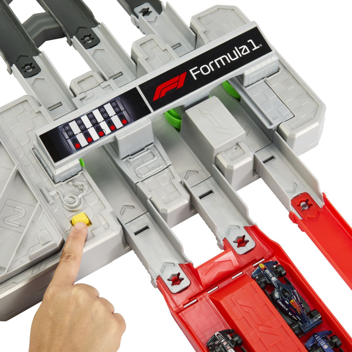 HOT WHEELS RACING CUIRCUIT DE CURSE GRAND PRIX FORMULA 1 CU 3 MASINUTE INCLUSE [10]