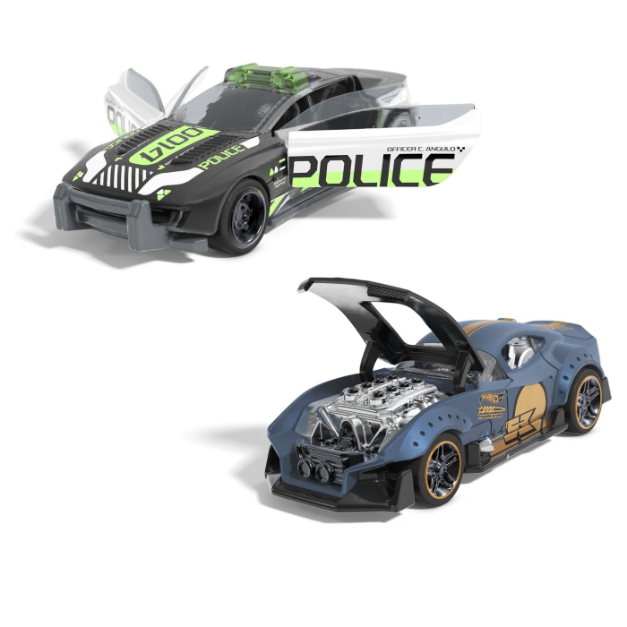 HOT WHEELS SET 2 MASINUTE METALICE PULL BACK MUSCLE AND BLOWN SI ALPHA PURSUIT 1:43 [4]