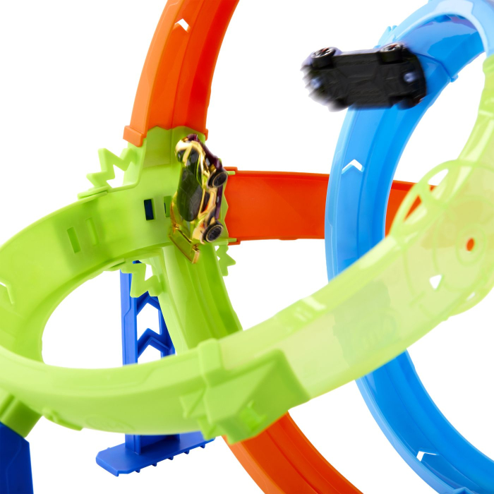 HOT WHEELS STUNT TRACKS PISTA CICLON DE LANSAREA RAPIDA CU MASINUTA INCLUSA [9]