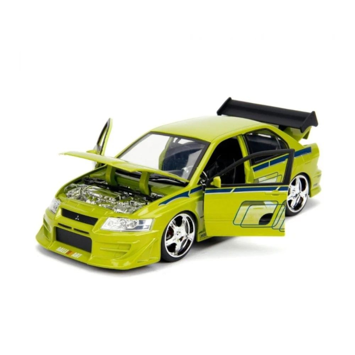 JADA FAST AND FURIOUS MASINUTA METALICA BRIANS MITSUBISHI LANCER EVOLUTION VII VERDE SCARA 1 LA 24 [3]