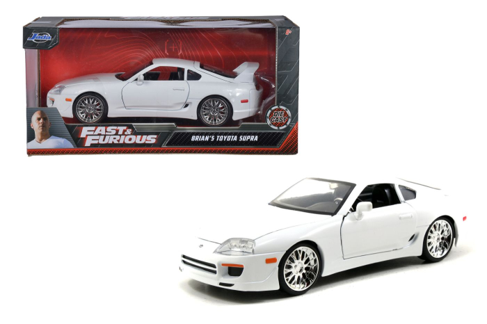 JADA FAST AND FURIOUS MASINUTA METALICA BRIANS TOYOTA SUPRA ALB SCARA 1 LA 24 [7]