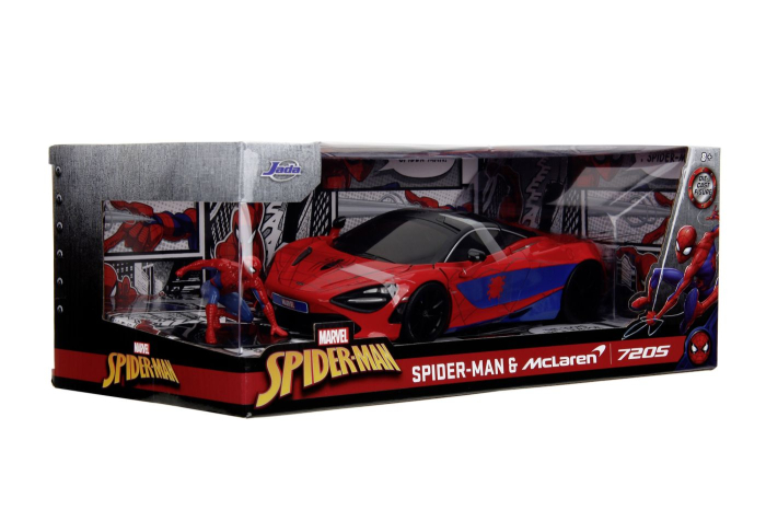 JADA MARVEL SET FIGURINA SPIDER MAN SI MASINUTA METALICA MCLAREN 720S SCARA 1 LA 24 [1]