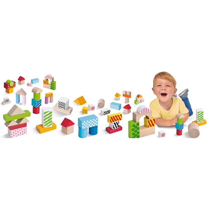 Jucarie Eichhorn Cuburi in galetusa Wooden Blocks 50 piese [6]