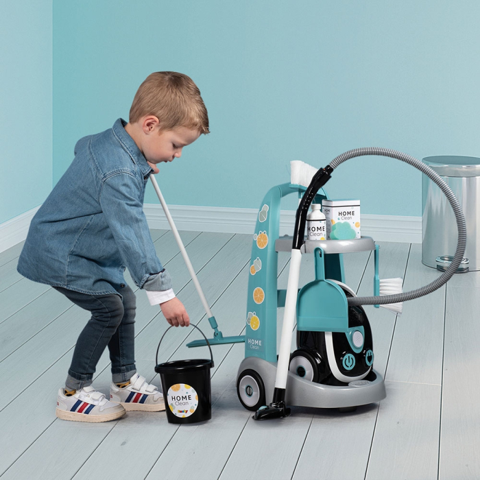Jucarie Smoby Set curatenie cu troller si aspirator electronic negru [5]