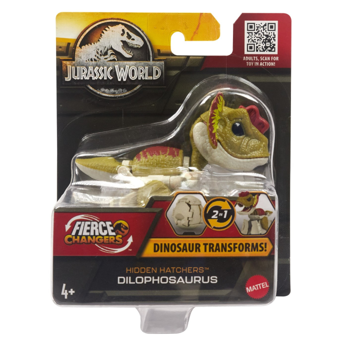 JURASSIC WORLD FIERCE CHANGERS HIDDEN HATCHERS DINOZAUR TRANSFORMABIL DILOPHOSAURUS [1]