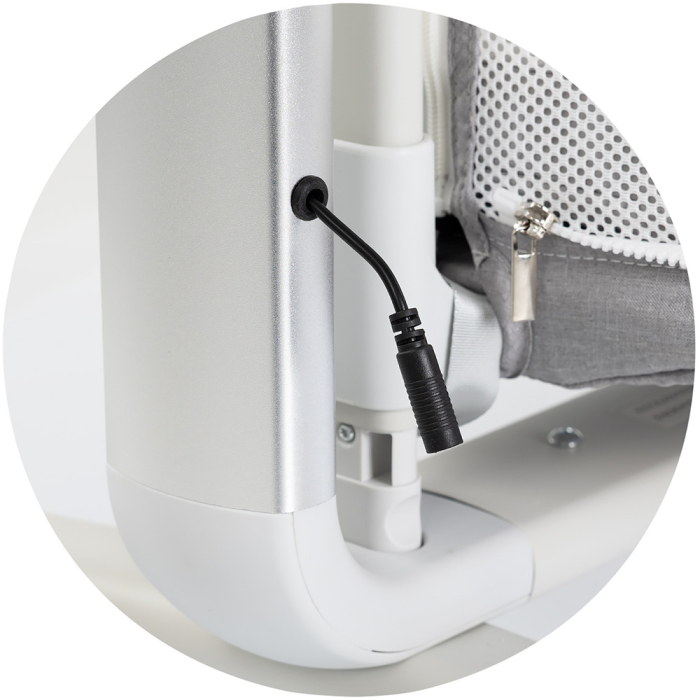 Leagan electric si patut pentru copii Chipolino Ultima cu laterala culisanta grey [13]