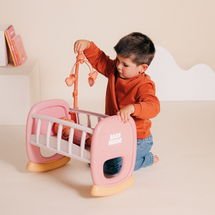 Leagan pentru papusa Smoby Baby Nurse Baby's Cot cu carusel [5]