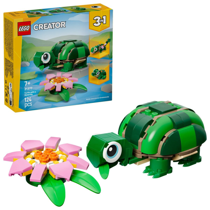 LEGO CREATOR BROASCA TESTOASA CU O FLOARE DE NUFAR 31377 [9]