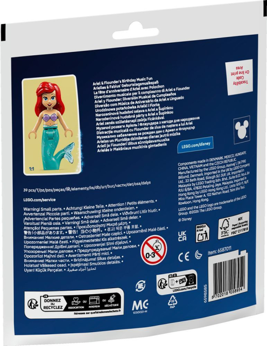 LEGO DISNEY PRINCESS DISTRACTIE MUZICALA CU FLOUNDER DE ZIUA DE NASTERE A LUI ARIEL 30720 [3]