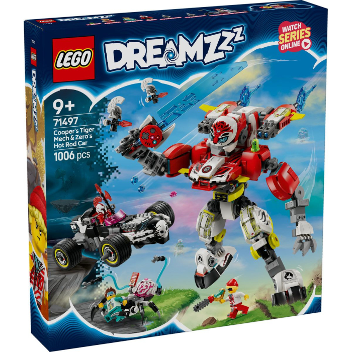 LEGO DREAMZZZ ROBOTUL TIGRU AL LUI COOPER SI MASINA HOT ROD A LUI ZERO 71497 [1]