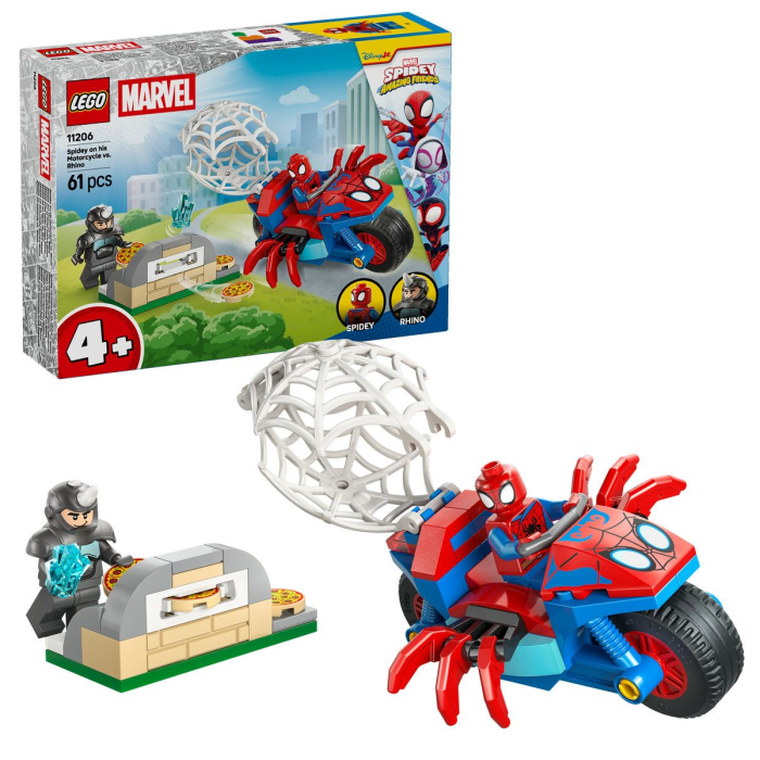 LEGO MARVEL SPIDEY PE MOTOCICLETA VS RHINO 11206 [8]