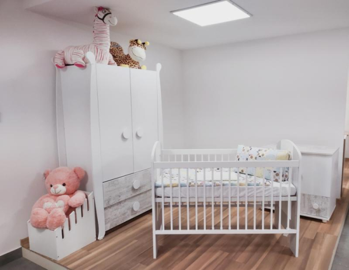 Lenjerie MyKids Mini Patratel Multicolor Buline Maro 4 Piese 120x60 [3]