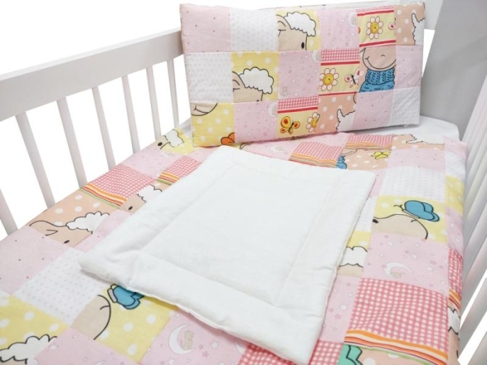 Lenjerie MyKids Mini Patratel Multicolor Girl 4 Piese 120x60 [4]