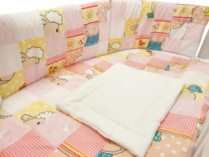 Lenjerie MyKids Mini Patratel Multicolor Girl 4 Piese 120x60 [6]