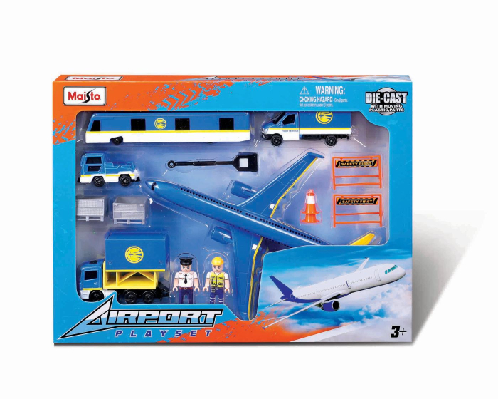 MAISTO SET AEROPORT AVION ALBASTRU [1]