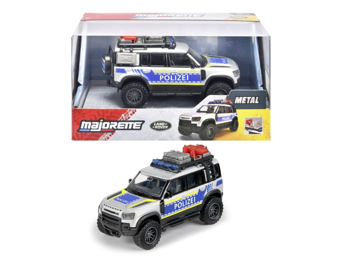MAJORETTE MASINA METALICA DE POLITIE LAND ROVER DEFENDER SCARA 1 LA 43 [5]