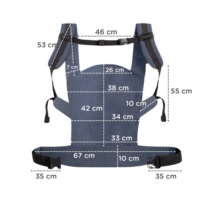 MARSUPIU ERGONOMIC KINDERKRAFT NINO, PANA LA 20 KG, CONFETTI DENIM [6]