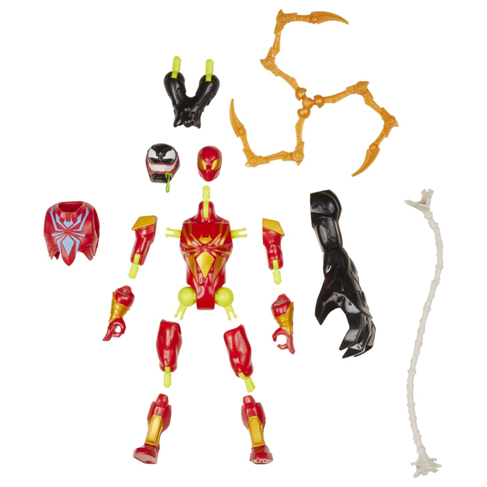 MARVEL AVENGERS MIX MASHERS FIGURINA IRON SPIDER CU ACCESORII 12CM [5]