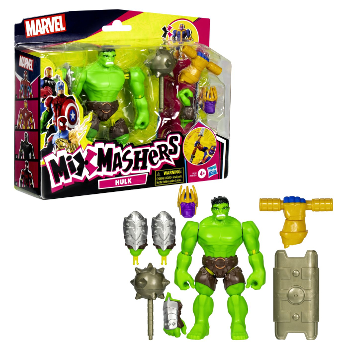 MARVEL AVENGERS MIX MASHERS SET FIGURINA HULK 12CM SI ACCESORII [9]