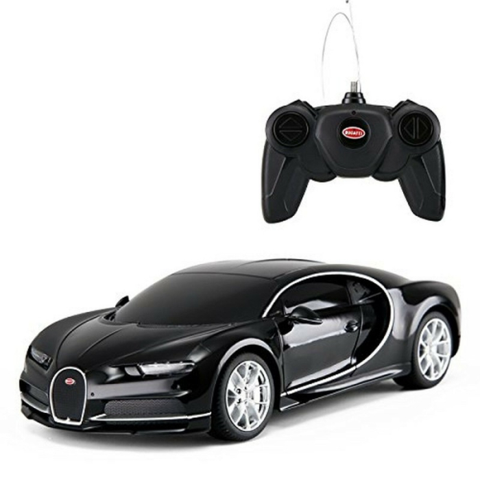 MASINA CU TELECOMANDA BUGATTI CHIRON NEGRU CU SCARA 1 LA 24 [2]