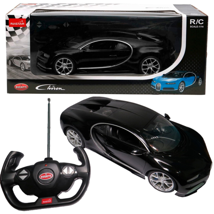 MASINA CU TELECOMANDA BUGATTI CHIRON NEGRU SCARA 1 LA 14 [2]
