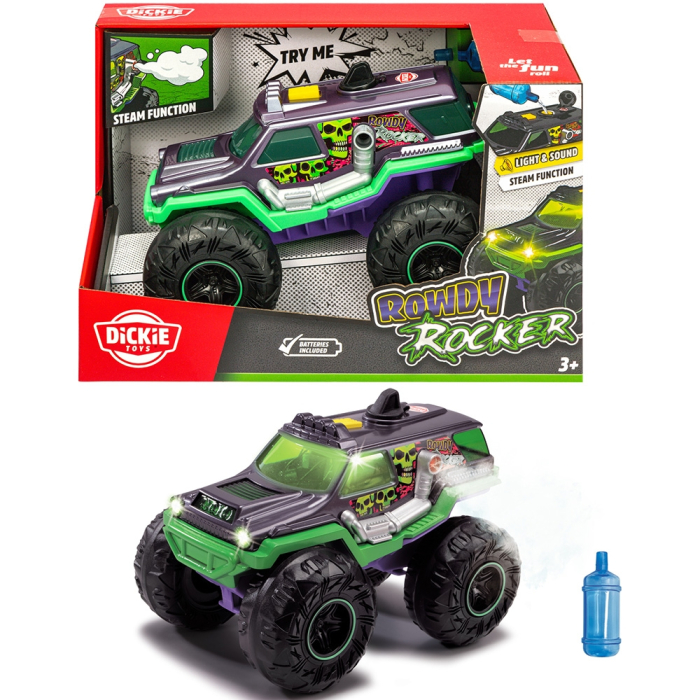 Masina Dickie Toys Rowdy Rocker 25 cm verde cu lumini si sunete [6]