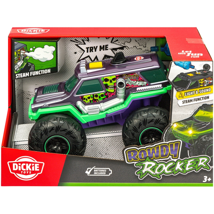 Masina Dickie Toys Rowdy Rocker 25 cm verde cu lumini si sunete [7]