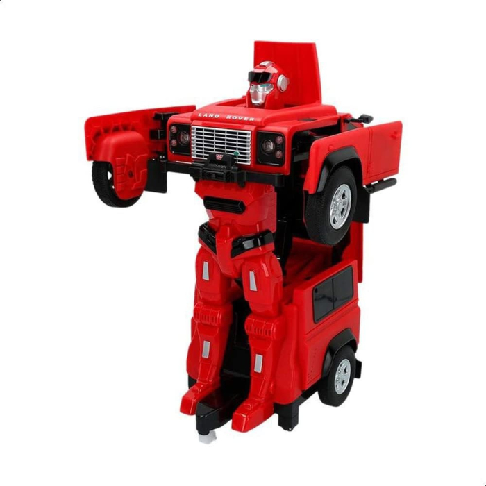 MASINUTA METALICA CONVERTIBILA LAND ROVER DEFENDER ROSU CU SCARA 1 LA 32 [4]