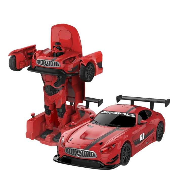 MASINUTA METALICA CONVERTIBILA MERCEDES BENZ GT3 ROSIE CU SCARA 1 LA 32 [2]
