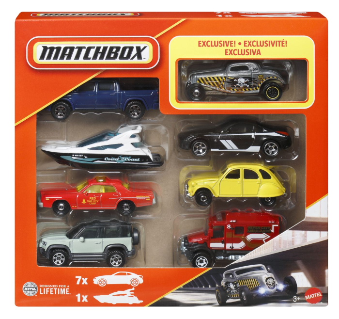 MATCHBOX SET 8 MASINUTE METALICE EXCLUSIV FORD COUPE ZAMAC 1933 SCARA 1 LA 64 [1]