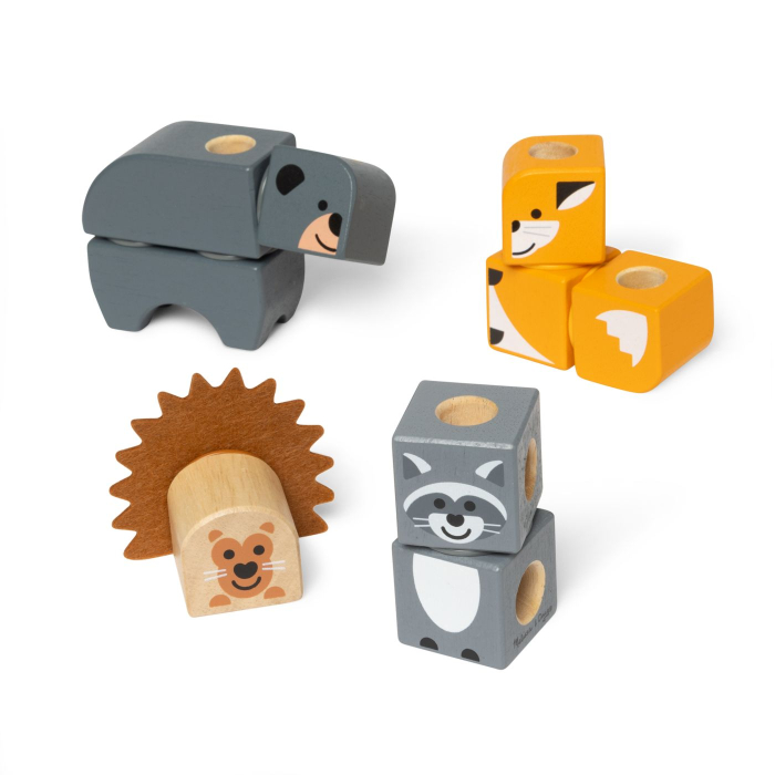 MELISSA AND DOUG SET DE CONSTRUCTIE DIN LEMN PRIETENII PADURII [4]