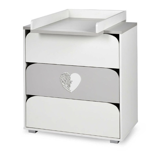 Mobilier Camera copii Si Bebelusi KLUPS NEL HEART Alb Gri [5]