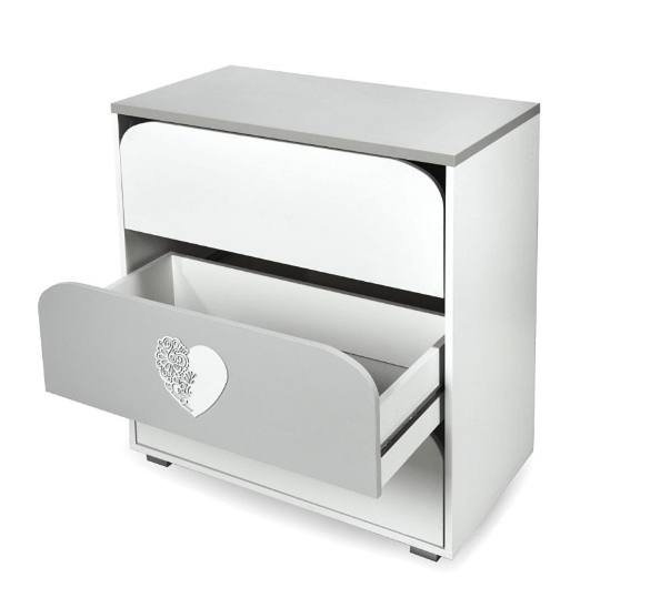 Mobilier Camera copii Si Bebelusi KLUPS NEL HEART Alb Gri [6]