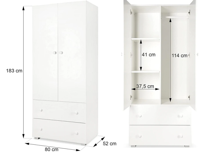 Mobilier Camera copii Si Bebelusi KLUPS PAULA White [2]