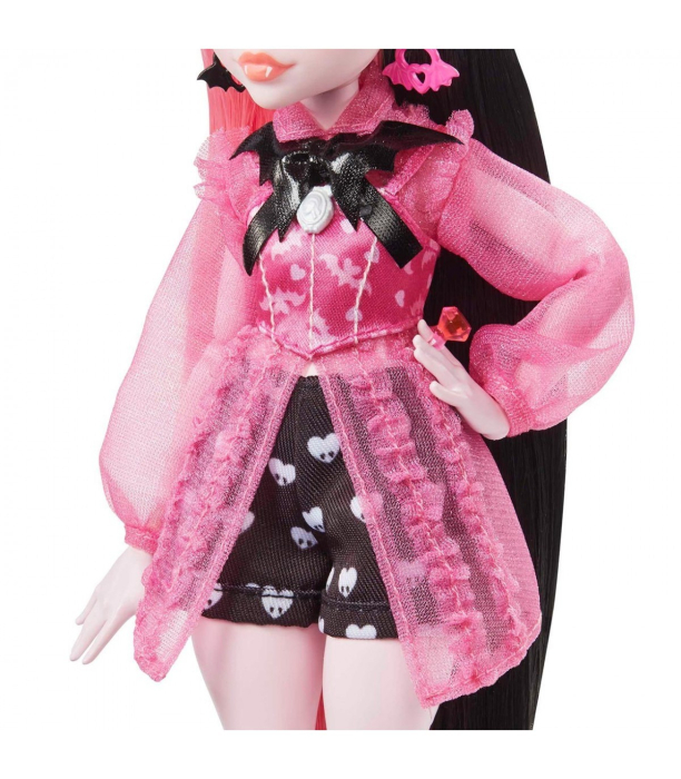 MONSTER HIGH PAPUSA DRACULAURA CU ANIMALUT SI ACCESORII [4]