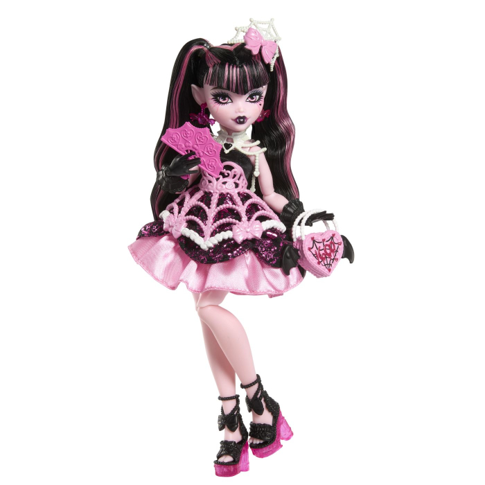 MONSTER HIGH ZIUA DE NASTERE DULCE SI INFRICOSATOARE PAPUSA DRACULAURA CU ACCESORII [3]