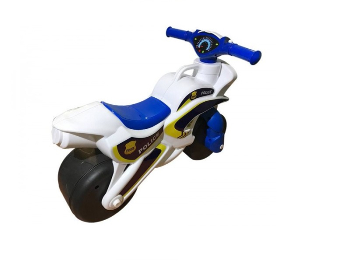 Motocicleta de impins MyKids Police Music 0139/51 Alb Albastru [2]