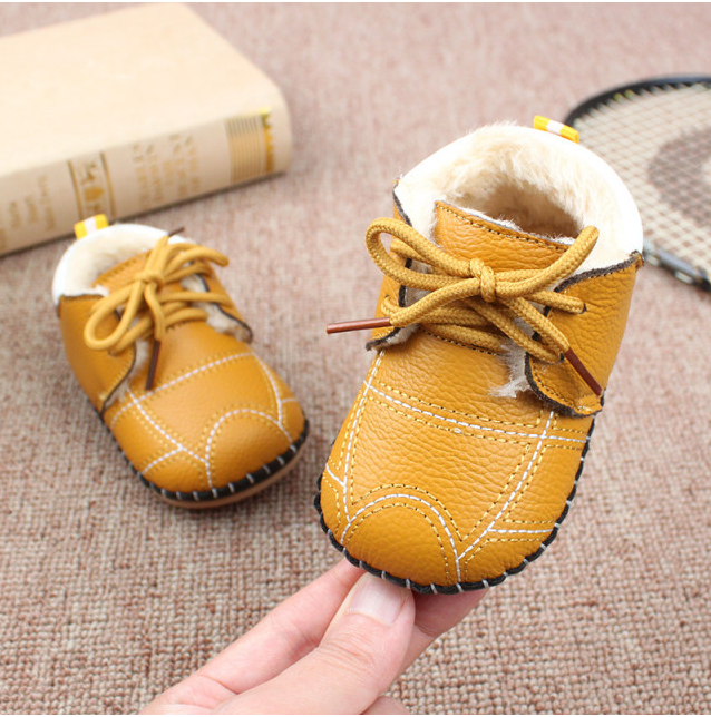 Pantofiori galben mustar, imblaniti, pentru bebelusi [2]