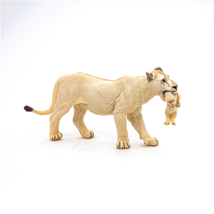 PAPO FIGURINA LEOAICA ALBA CU PUI [4]