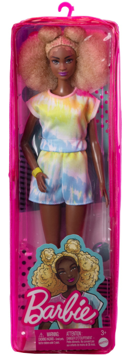 PAPUSA BARBIE FASHIONISTA CU PAR AFRO BLOND [1]