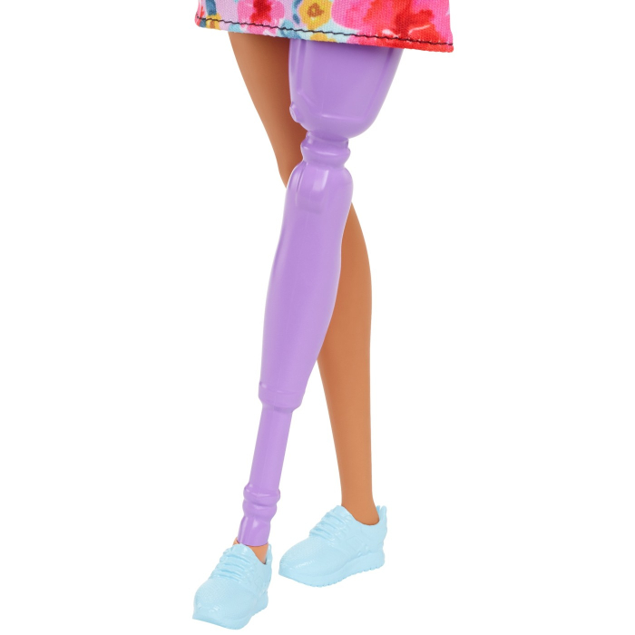 PAPUSA BARBIE FASHIONISTA CU PAR ROZ SI PICIOR PROTETIC [4]