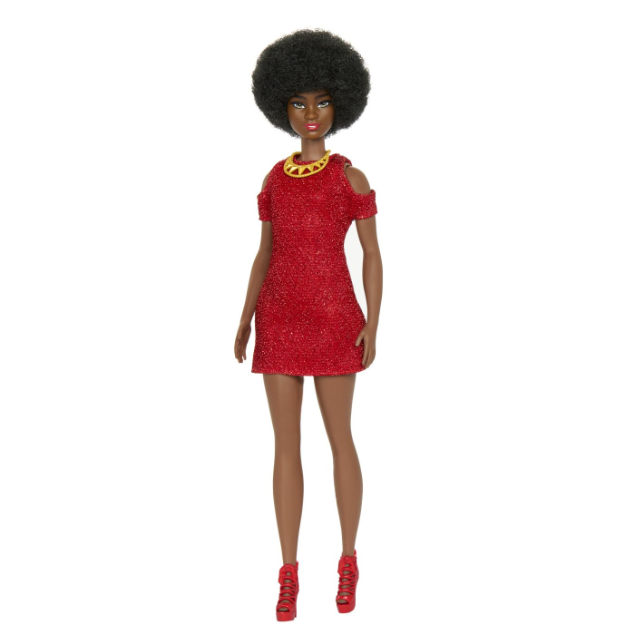 PAPUSA BARBIE FASHIONISTA MULATRA CU PAR AFRO [2]
