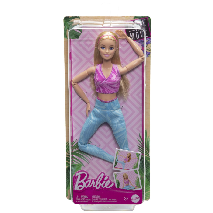 PAPUSA BARBIE MADE TO MOVE BLONDA CU TOP ROZ [1]