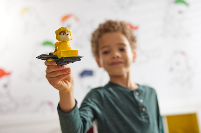 PATRULA CATELUSILOR ACTION PUPS SET VEHICUL DE SALVARE HOVERBOARD SI FIGURINA RUBBLE 5 CM [5]