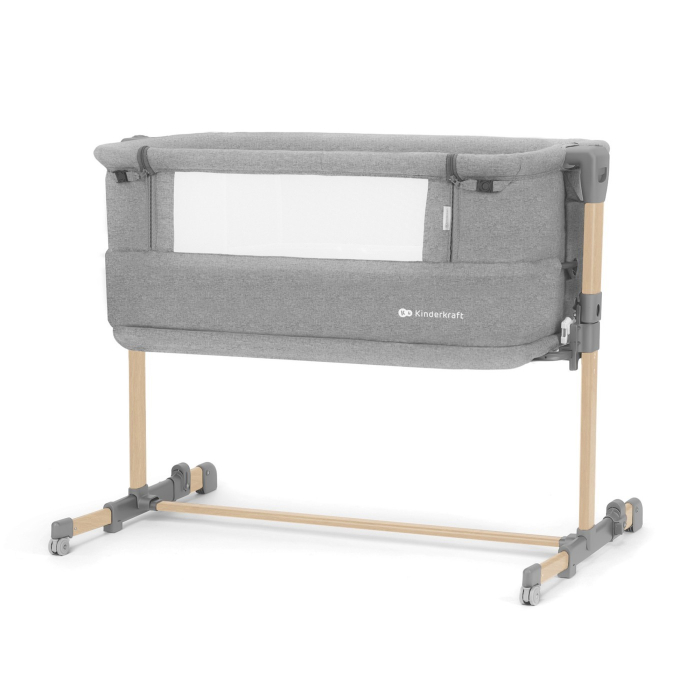 PATUT BEBE, KINDERKRAFT NESTE GROW, GRI DESCHIS LEMN [1]