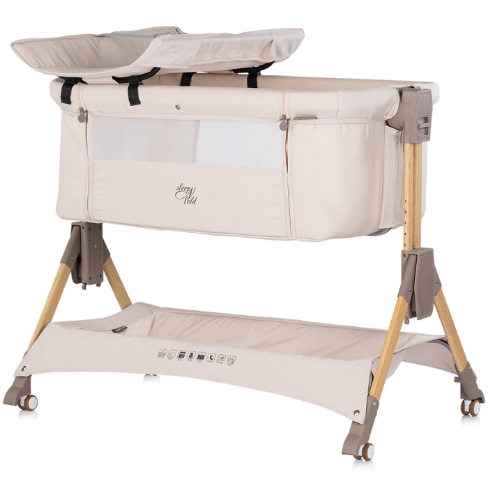 Patut co-sleeper pliabil Chipolino SleepNFold cashmere [4]